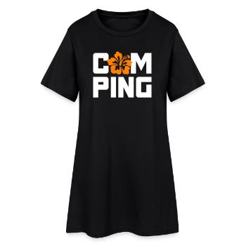 Camping Hawaii Holiday Van Life Camper Camping-car Fan - Robe T-shirt Femme - noir - Devant