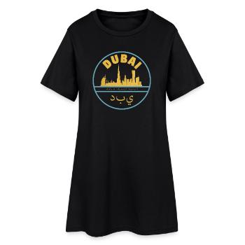 Dubaï - Robe T-shirt Femme - noir - Devant