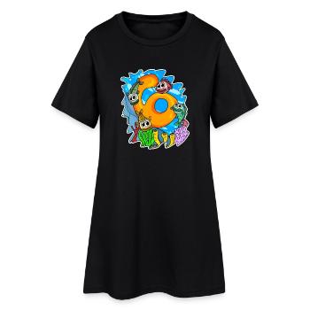 6 years fish - Women’s T-Shirt Dress - black - Front