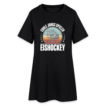 Eishockey  - Frauen T-Shirt-Kleid - Schwarz - Vorne