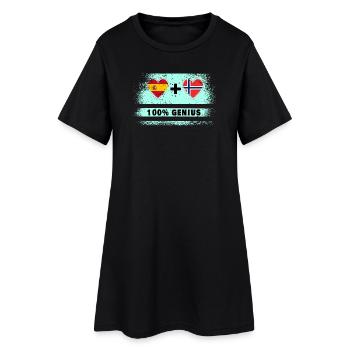 L’Espagne et la Norvège drasent 100% génie - Robe T-shirt Femme - noir - Devant