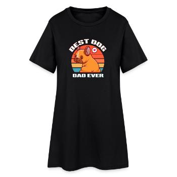 Meilleur Chien Papa Retro Soleil - Robe T-shirt Femme - noir - Devant