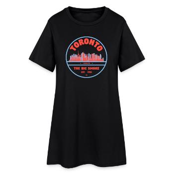 Toronto Skyline Emblem Big Smoke - Frauen T-Shirt-Kleid - Schwarz - Vorne