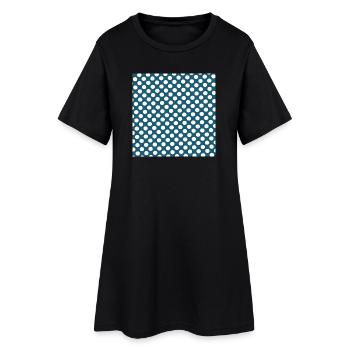 Blue Background Texture Template Personalize - Women’s T-Shirt Dress - black - Front