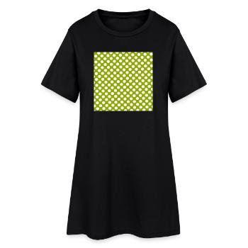 Green Background Texture Template Personalize - Women’s T-Shirt Dress - black - Front