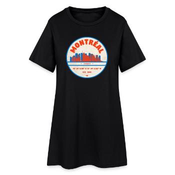 Conception de l’emblème de la skyline du Canada à Montréal - Robe T-shirt Femme - noir - Devant