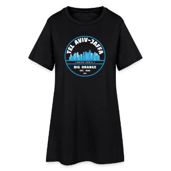 Tel-Aviv Jaffa Grand Orange Skyline - Robe T-shirt Femme - noir - Devant