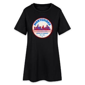 Conception de l’emblème de la skyline de l’Uruguay à Montevideo - Robe T-shirt Femme - noir - Devant