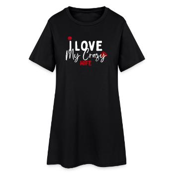 I Love My Crazy Wife - Robe T-shirt Femme - noir - Devant