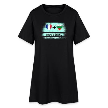 France et Bulgarie Drapeau 100% génial - Robe T-shirt Femme - noir - Devant