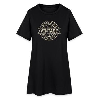 2011 Geboren Geburtstag Geburtsjahr Vintage - Frauen T-Shirt-Kleid - Schwarz - Vorne