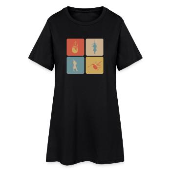 design de cornemuse - Robe T-shirt Femme - noir - Devant