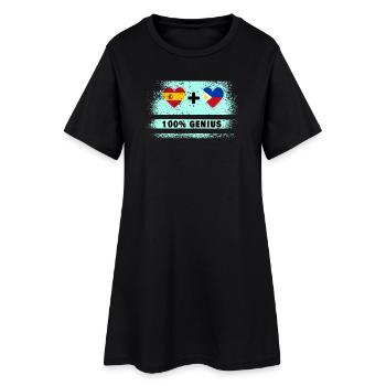 L’Espagne et les Philippines draguent 100% génie - Robe T-shirt Femme - noir - Devant