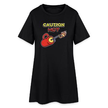 Fire Fire Brigade Fire Protection Statement Burning - Women’s T-Shirt Dress - black - Front