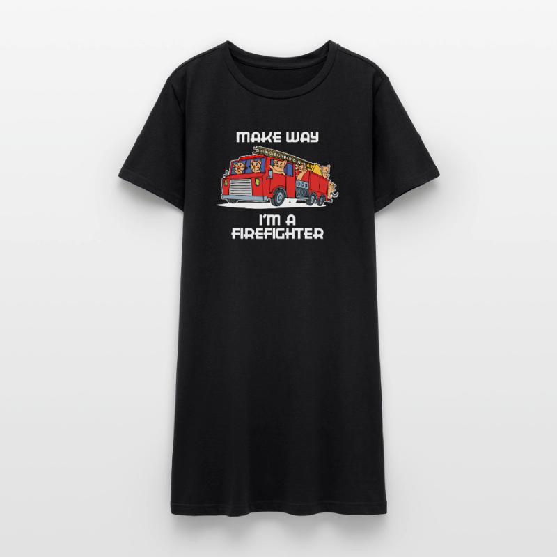 Fire Brigade Fire Engine Statement Professional Fire Brigade Women’s T-Shirt Dress