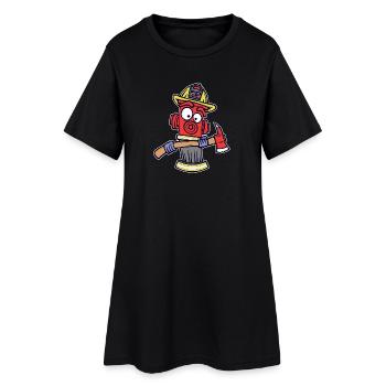 Casque de pompier Extinction du casque de pompier - Robe T-shirt Femme - noir - Devant