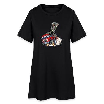 Fire Fire Engine Firefighter Rescuer - Women’s T-Shirt Dress - black - Front