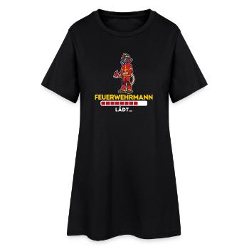 Feuerwehrschlauch Feuerwehrmann Feuerwehr Spruch - Frauen T-Shirt-Kleid - Schwarz - Vorne