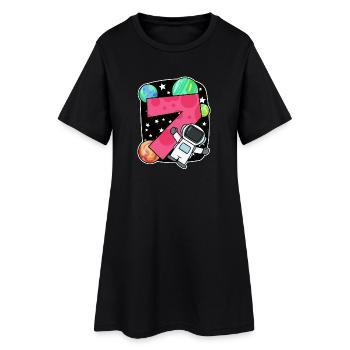 7 ans Cadeau d’anniversaire de garçon - Robe T-shirt Femme - noir - Devant