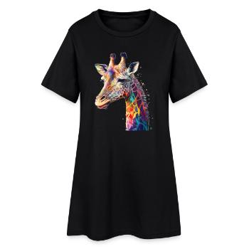 Girafe - Robe T-shirt Femme - noir - Devant