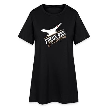 J'peux pas j'ai avion - Robe T-shirt Femme - noir - Devant