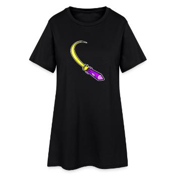 Fusée violette - Robe T-shirt Femme - noir - Devant