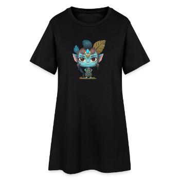 Avatar Der Weg des Wassers, niedlicher Charakter, Navi - Frauen T-Shirt-Kleid - Schwarz - Vorne