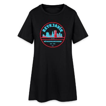 Insigne de la Skyline de la Ville de Reykjavík - Robe T-shirt Femme - noir - Devant