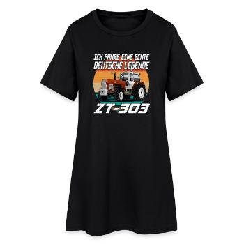 Deutsche Traktorlegende ZT303 - Frauen T-Shirt-Kleid - Schwarz - Vorne