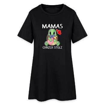 Baby Geburt Schwanger Babyspruch Sprüche - Frauen T-Shirt-Kleid - Schwarz - Vorne