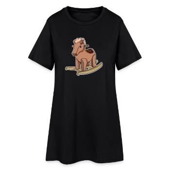 Cheval - Robe T-shirt Femme - noir - Devant