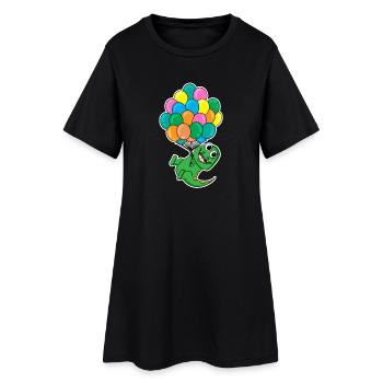 Ballons ballons Dino Kids Motif - Robe T-shirt Femme - noir - Devant