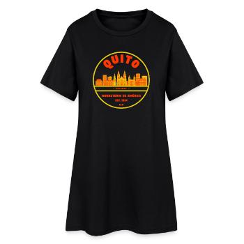 Insigne de la Skyline de Quito Monasterio América - Robe T-shirt Femme - noir - Devant