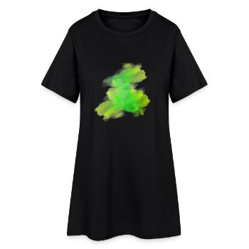 splash bunt farbe muster aufdruck comic style - Frauen T-Shirt-Kleid - Schwarz - Vorne