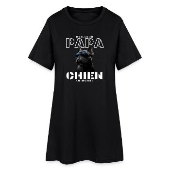 Meilleur Papa Chien Au Monde - Robe T-shirt Femme - noir - Devant