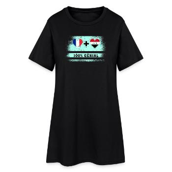 Drapeau France et Irak 100% génial - Robe T-shirt Femme - noir - Devant