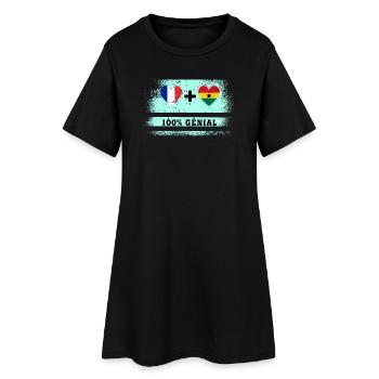 Drapeau France et Ghana 100% génial - Robe T-shirt Femme - noir - Devant