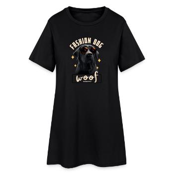 Chien Glam Lunettes Soleil - Robe T-shirt Femme - noir - Devant