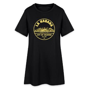 La Havane Ville des Piliers - Robe T-shirt Femme - noir - Devant