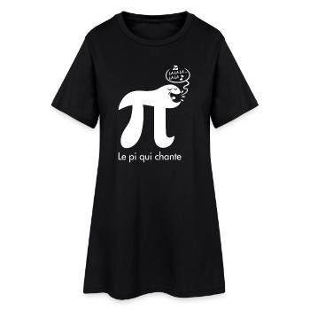 le pi qui chante - Robe T-shirt Femme - noir - Devant