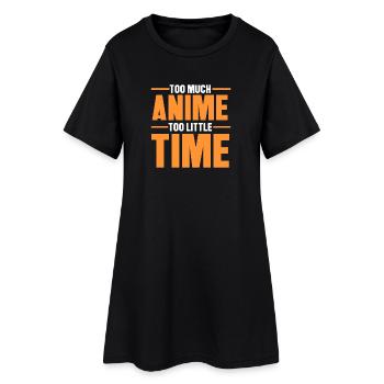 Manga Comic Popkultur Statement Anime Cosplay - Frauen T-Shirt-Kleid - Schwarz - Vorne