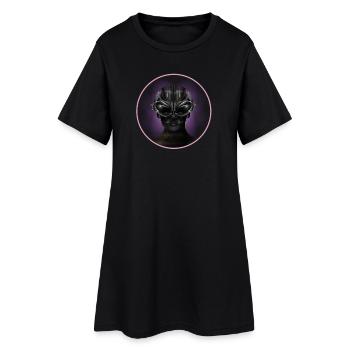 Fantasy Portrait of an Extraterrestrial Being - Women’s T-Shirt Dress - black - Front