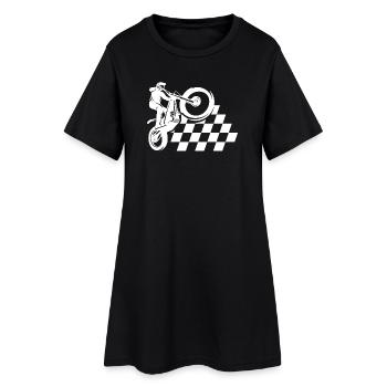 moto, motard, motocross - Robe T-shirt Femme - noir - Devant