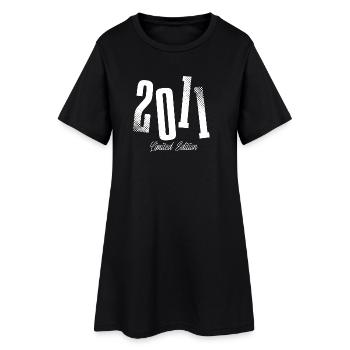 2011 Jahrgang Geburtstag Baujahr Geboren - Frauen T-Shirt-Kleid - Schwarz - Vorne