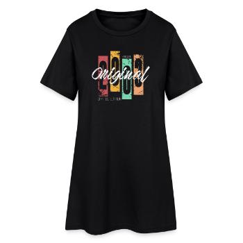 2003 vintage vintage retro birthday - Women’s T-Shirt Dress - black - Front