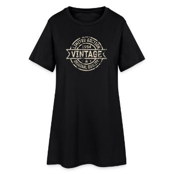 1954 Geboren Geburtstag Geburtsjahr Vintage - Frauen T-Shirt-Kleid - Schwarz - Vorne