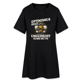 Imker Bienen - Frauen T-Shirt-Kleid - Schwarz - Vorne