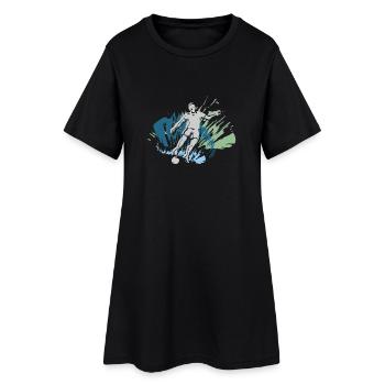 Cool design for the whole football team - Women’s T-Shirt Dress - black - Front
