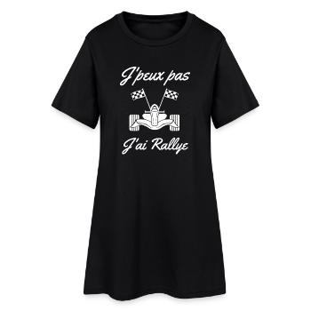 rallye, fan de rallye, course automobile - Robe T-shirt Femme - noir - Devant