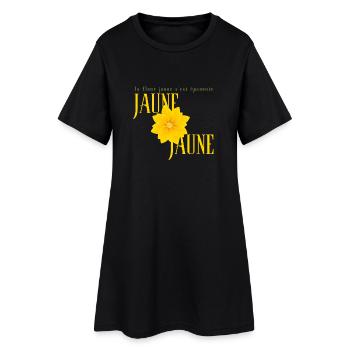 La fleur jaune épanouie - Women’s T-Shirt Dress - black - Front